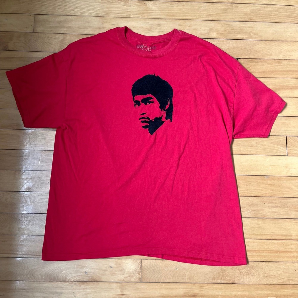 Five Crown Bruce Lee Mens Red Graphic Tee Short Sleeve Shirt XL